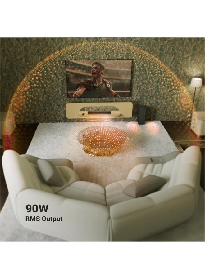 ZEBRONICS 90 Watts, Compact Soundbar, Home Theatre, Dual Driver Soundbar, 11.43cm Subwoofer, HDMI ARC, Bluetooth v5.1, Wall Mountable, Glossy Finish (Juke BAR 200A) - Image 5